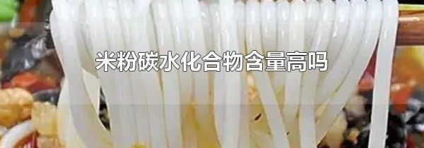 米粉碳水化合物含量高吗