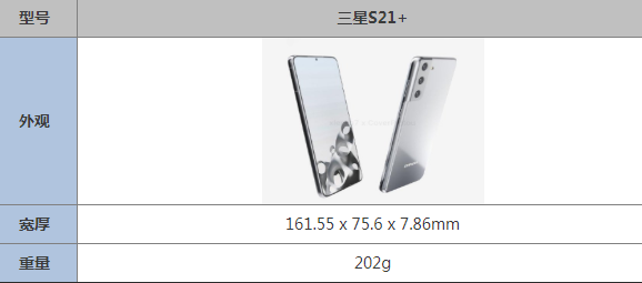 三星S21+尺寸多大重量多少 三星S21+屏幕大小机身介绍