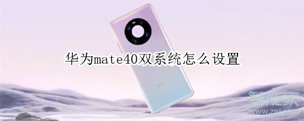 华为mate40双系统怎么设置