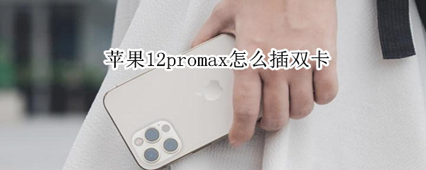 苹果12promax怎么插双卡