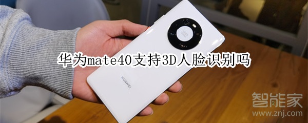 华为mate40支持3D人脸识别吗