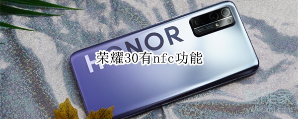 荣耀30有nfc功能