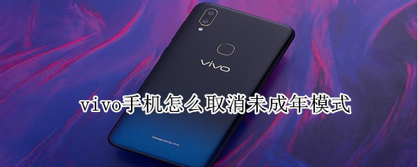 vivo手机怎么取消未成年模式