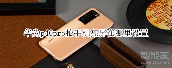 华为p40pro抬手机亮屏在哪里设置