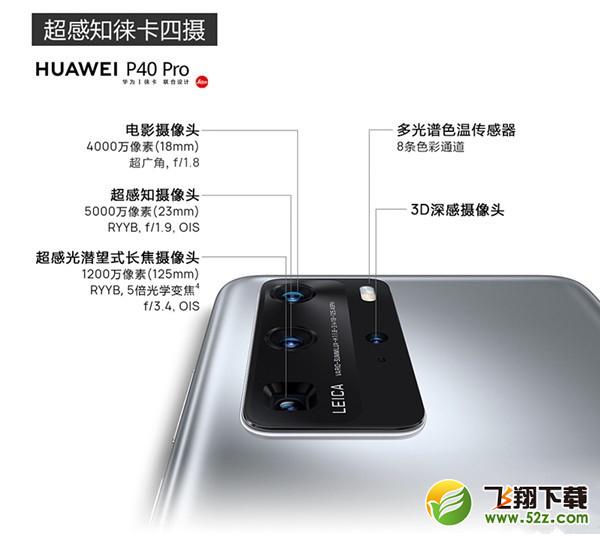 华为p40pro后置摄像头像素多少 华为p40pro后置几颗摄像头