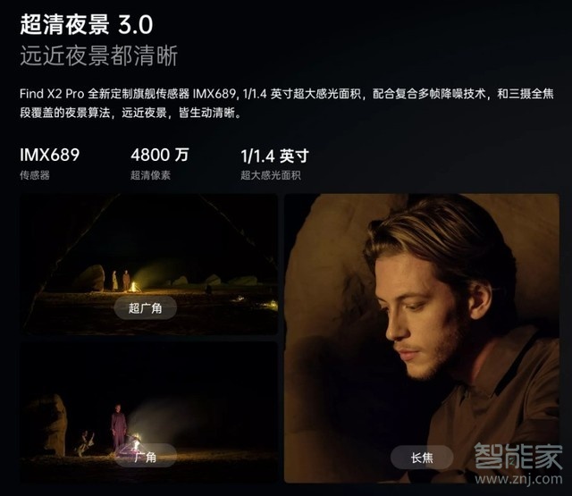 oppofindx2pro前置有夜景模式吗