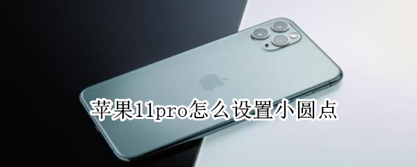 苹果11pro怎么设置小圆点