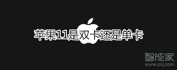 苹果11是双卡还是单卡