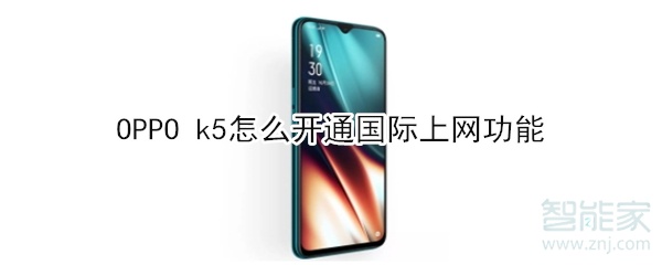 OPPO k5怎么开通国际上网功能