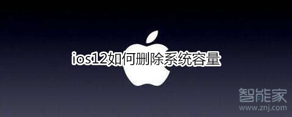 ios12怎么删掉系统容量