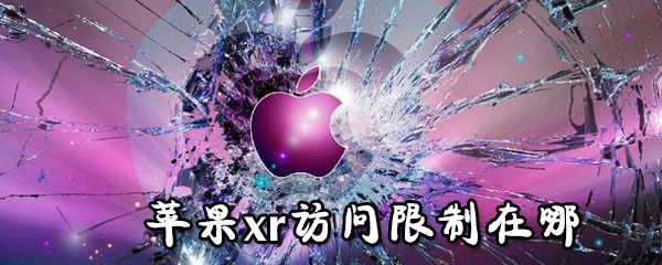 苹果xr访问限制在哪_苹果xr访问限制位置简介