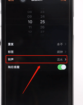 苹果手机设置闹钟铃声操作过程