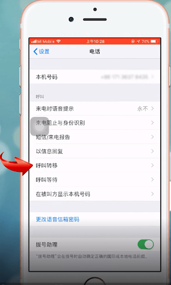 苹果手机将电话转移取消具体操作步骤