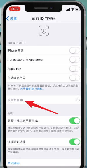 iPhone X手机设置面容id的具体操作流程介绍