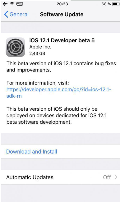 ios12.1bate5更新教程 ios12.1bate5更新了什么内容