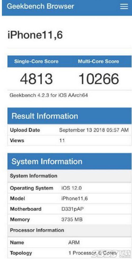 iphone xs跑分多少 iphone xs跑分和iphone x跑分对比