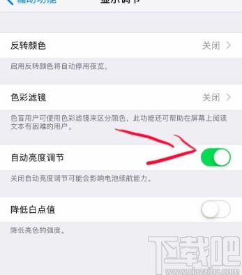 苹果手机设置自动调节亮度的方法