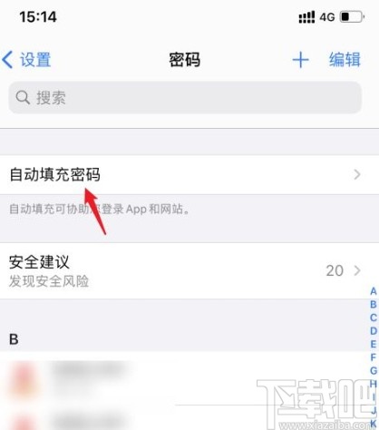 苹果手机设置自动填充密码的方法