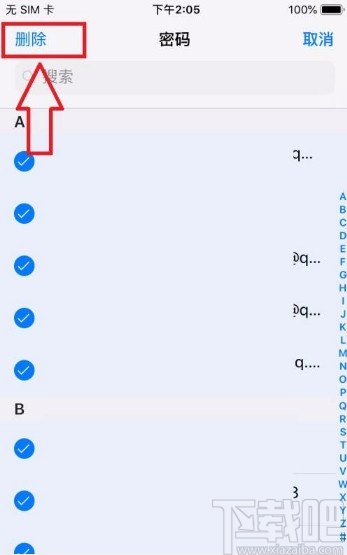 苹果手机删除网站和应用密码的方法