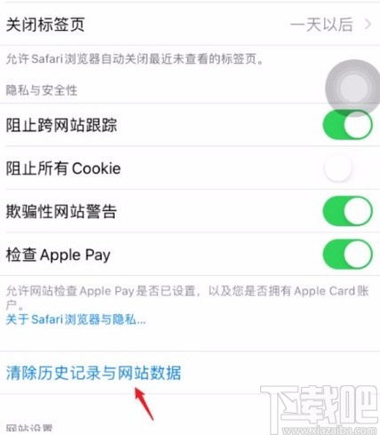 苹果手机清除Safari浏览器历史记录的方法