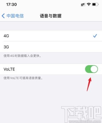 苹果手机关闭volte功能的方法