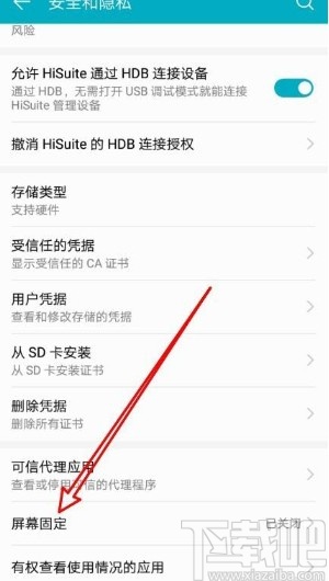 华为荣耀9X固定屏幕的设置方法