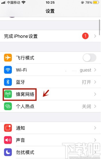 苹果手机打开数据流量的操作方法