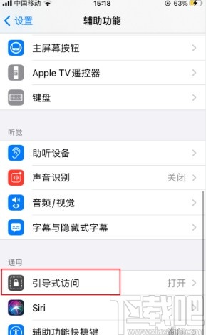 苹果手机关闭引导式访问的方法
