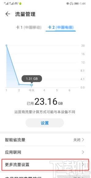 华为手机设置流量限额提醒的方法步骤