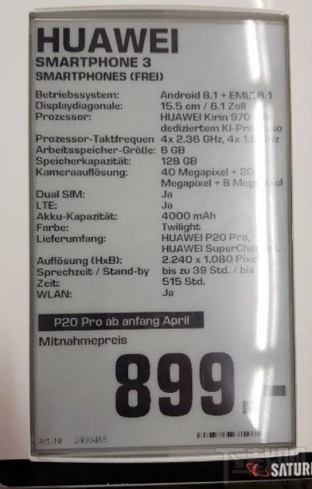 华为P20/20 Pro多少钱？华为P20/20 Pro手机价格曝光