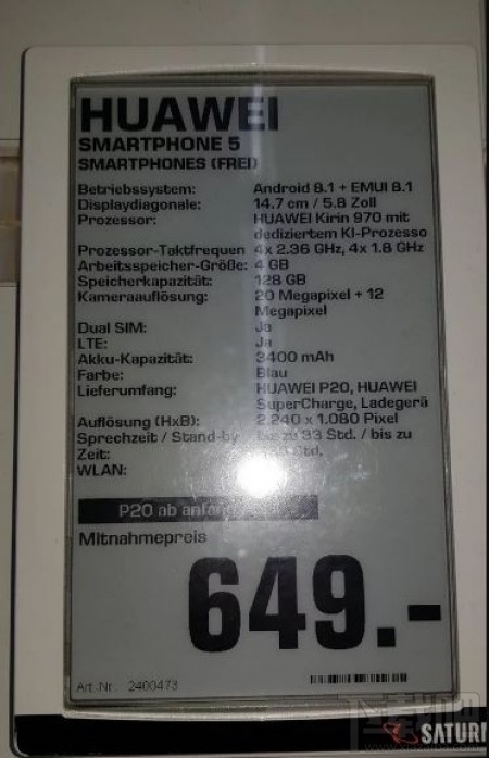 华为P20/20 Pro多少钱？华为P20/20 Pro手机价格曝光