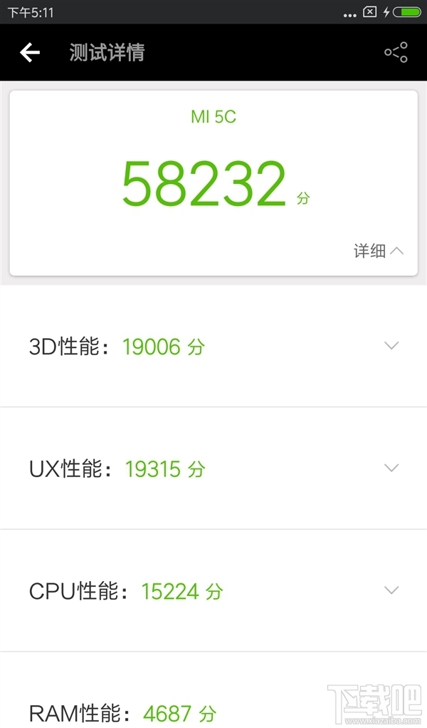 小米5c手机跑分多少？小米5c安兔兔跑分多少？