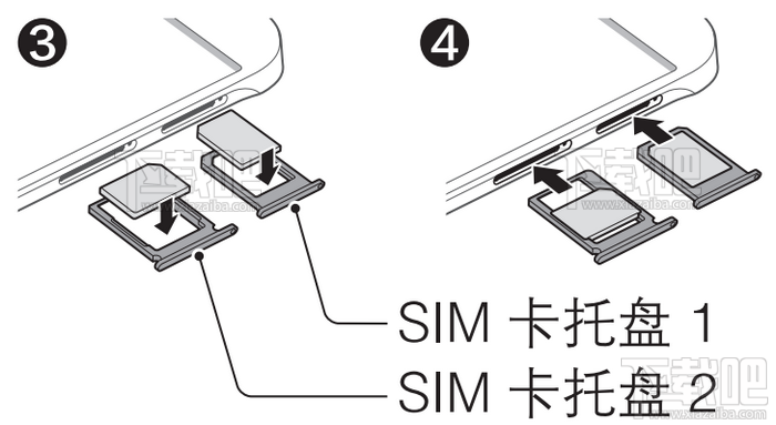 三星A8(Galaxy A8)手机SIM卡安装图解