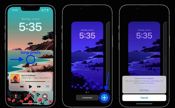 ios16全新锁屏体验 可自定义小组件字体照片和动态壁纸