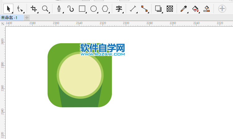 CDR2022怎么画手机上的时钟图标