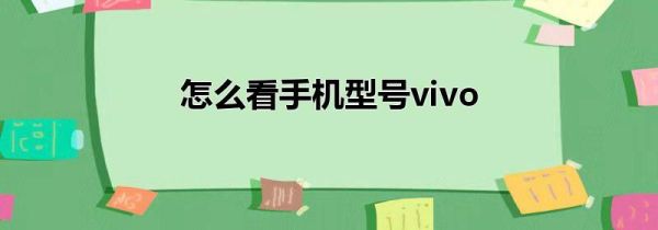 怎么看手机型号vivo