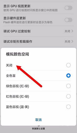 荣耀手机屏幕变黑白了怎么办