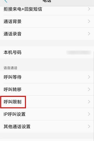 vivo手机呼叫限制怎么解除