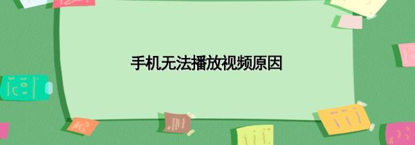 手机无法播放视频原因