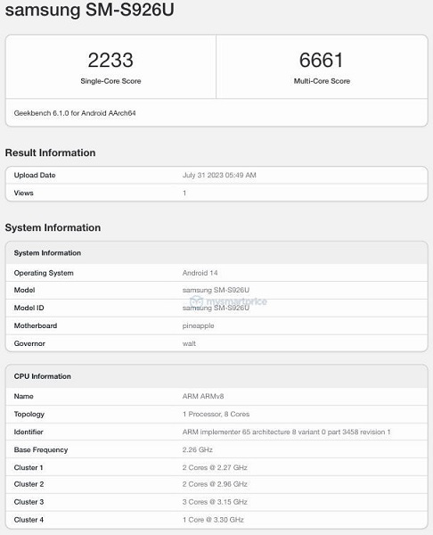 骁龙8gen3跑分数据