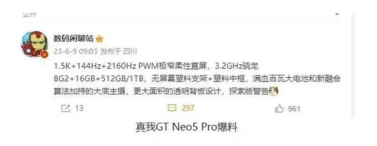 真我gtneo5pro参数