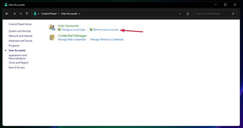 怎样使用控制面板删除Microsoft帐户？