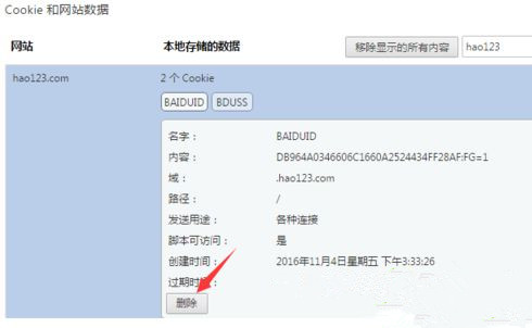 如何清除谷歌Chrome浏览器中某个网站的Cookie?
