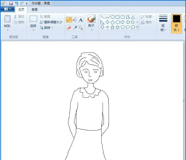 如何使用XP画图工具画简笔画人物 XP画图工具画简笔画人物的方法