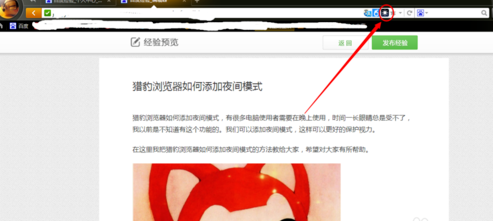 猎豹浏览器插件夜间模式使用教程