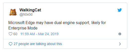新版Edge浏览器可能同时包含两个浏览器内核吗？方便兼容IE得方法介绍