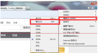 IE浏览器放大缩小网页的详细教程介绍