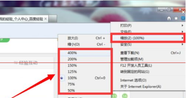 IE浏览器放大缩小网页的详细教程介绍