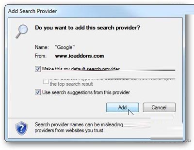 如何将IE9中的搜索引擎换成Google的