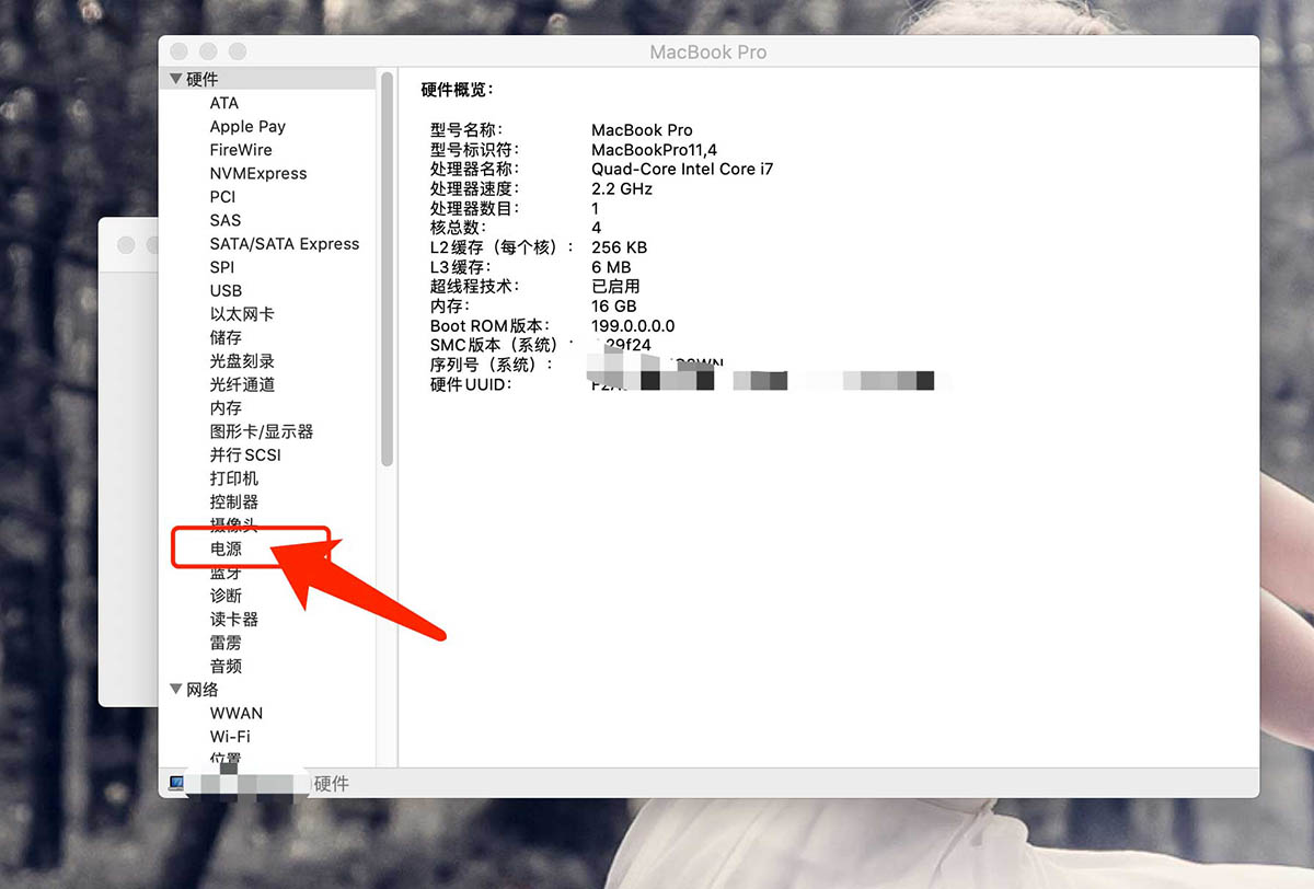 MacBook Pro电池信息查询流程介绍